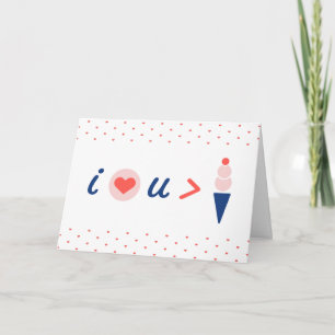 Ich liebe dich mehr als Eis zum Valentinstag Karte