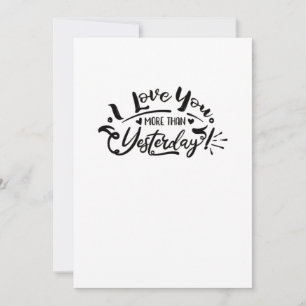 Ich liebe dich mehr als gestern Romantisches Desig Feiertagskarte