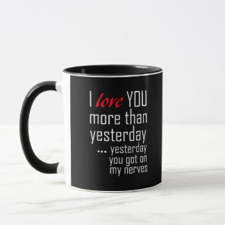 Ich liebe dich mehr als gestern Romantisches Desig Tasse