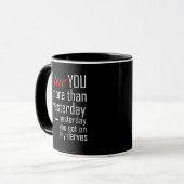 Ich liebe dich mehr als gestern Romantisches Desig Tasse (Vorderseite Links)