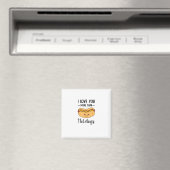 Ich liebe dich mehr als Hot Dogs Lustiger Wurstwit Magnet (In Situ (Geschirrspüler))