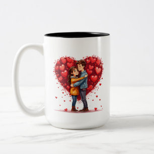 Ich liebe dich mehr als ich je einen Weg gefunden Zweifarbige Tasse