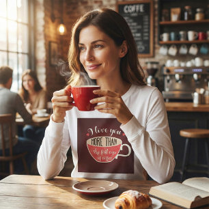Ich liebe dich mehr als Kaffee Lustiger Spruch T-Shirt