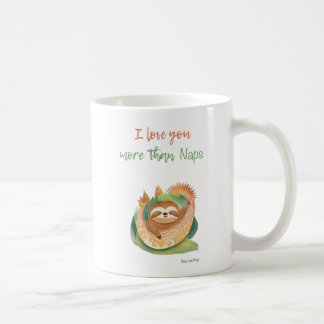 Ich liebe dich mehr als Nickerchen Kaffeetasse