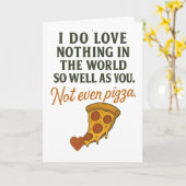 Ich liebe dich mehr als Pizza. Karte (Gelbe Blume)
