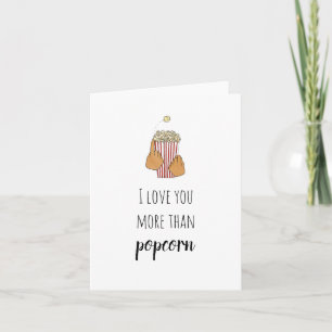 Ich liebe dich mehr als Popcorn ASL Karte