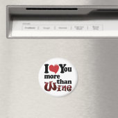 Ich liebe dich mehr als Wein Magnet (In Situ (Geschirrspüler))