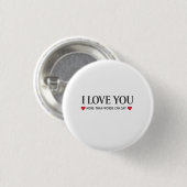 Ich liebe dich mehr als Worte sagen können Button (Vorne & Hinten)