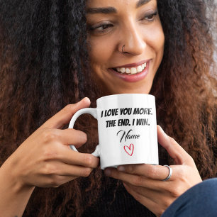 Ich liebe dich mehr, Ende gut, alles gut. Personal Kaffeetasse