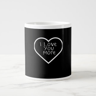 Ich liebe dich mehr künstlerisches Design Jumbo-Tasse