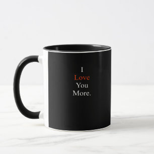 Ich liebe dich, mehr minimales Design  Tasse