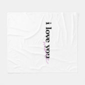 Ich liebe dich mehr Mixed Fonts Typografie Design Fleecedecke (Vorderseite (Horizontal))
