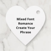 Ich liebe dich mehr Mixed Fonts Typografie-Design Geschenkanhänger (Rückseite)