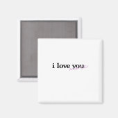 Ich liebe dich mehr Mixed Fonts Typography Design Magnet (Vorderseite/Rückseite)