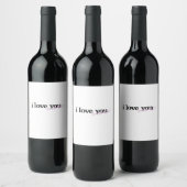Ich liebe dich mehr Mixed Fonts Typography Design Weinetikett (Flaschen)