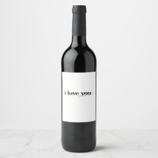 Ich liebe dich mehr Mixed Fonts Typography Design Weinetikett