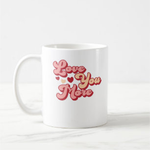 Ich liebe dich mehr moderne saubere Art Kaffeetasse