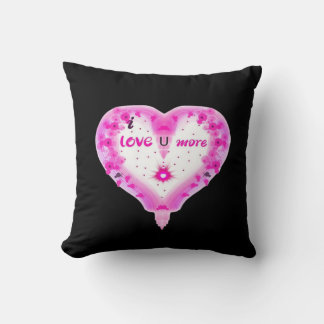 Ich liebe dich mehr Rosa Herz Romantisch  Kissen