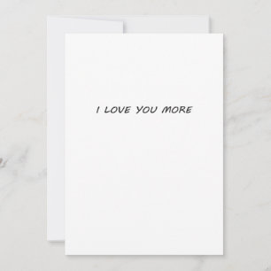 Ich liebe dich mehr Sauberes modernes Design Feiertagskarte