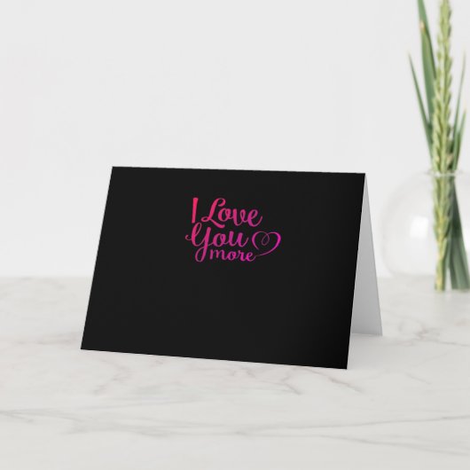 Ich liebe dich mehr Soft Minimal Design Karte (Vorderseite)