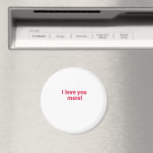 Ich liebe dich mehr Zeitloses herzliches Design Magnet (In Situ (Geschirrspüler))