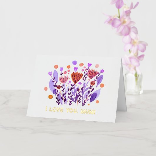 Ich Liebe dich, meine Niedlichen Retro-Doodle-Blum (Orchidee)