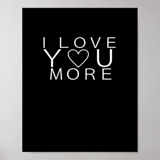 Ich liebe dich, minimales Design Poster (Vorne)