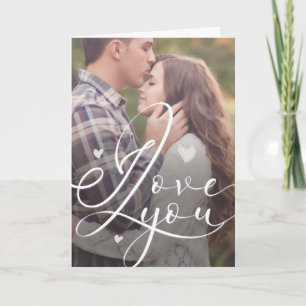 Ich liebe dich Minimalistische Valentinstag-Fotos Karte