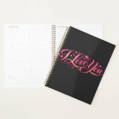 Ich liebe dich minimalistisches Typografie-Design Planer (Anzeige)