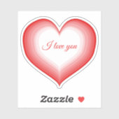 Ich Liebe dich mit den roten Herzen! Aufkleber (Blatt)