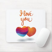 Ich Liebe dich mit ein paar Herzen Mousepad (Mit Mouse)