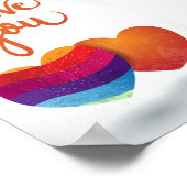 Ich Liebe dich mit ein paar Herzen Poster (Ecke)