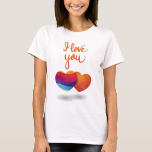 Ich Liebe dich mit ein paar Herzen T-Shirt