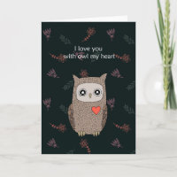 Ich Liebe dich mit Eule mein Herz Niedliche große