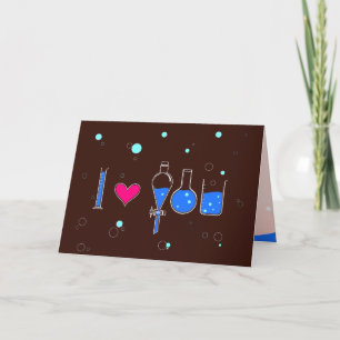 "Ich liebe dich" mit Glaswaren buchstabiert, benut Karte