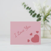 Ich Liebe dich mit Herz Postkarte (Stehend Vorderseite)