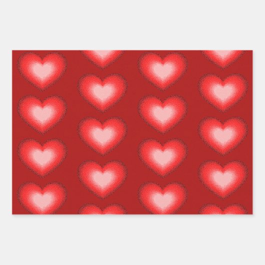 Ich Liebe dich mit Herzen! Geschenkpapier Set (Vorderseite)