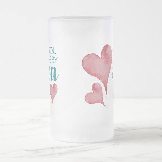 Ich Liebe dich mit jeder Pizza, die mir im Herzen  Mattglas Bierglas (Mittel)