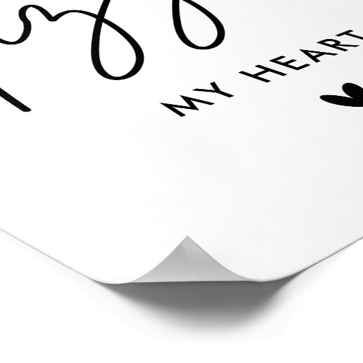 Ich Liebe dich mit jeder Pizza Poster (Ecke)