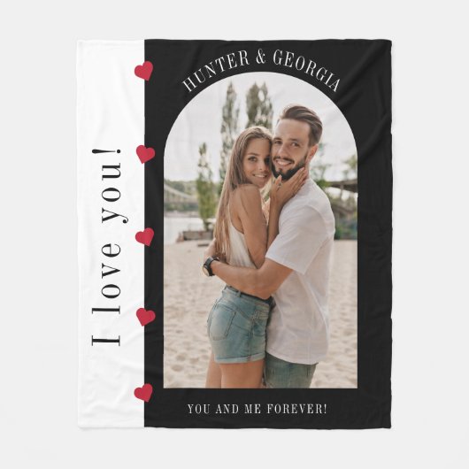 Ich Liebe dich! Modernes, romantisches Foto Fleecedecke (Vorderseite)