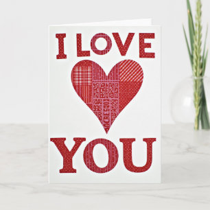 Ich liebe dich Muster Herz Karte