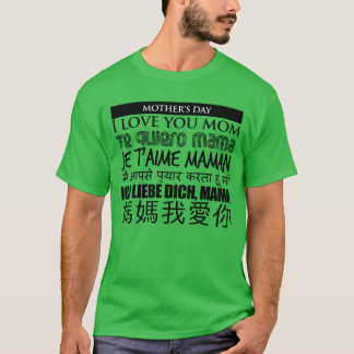 ICH LIEBE DICH MUTTER MUTTERTAG Familie T-Shirt