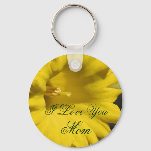 Ich liebe dich, Mutter Narzissenblume  Schlüsselanhänger (Vorderseite)