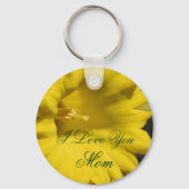 Ich liebe dich, Mutter Narzissenblume  Schlüsselanhänger (Rückseite)
