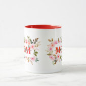 "Ich liebe dich MUTTER" Rosa Wasserfarben-Rosen Tasse (Zentrum)