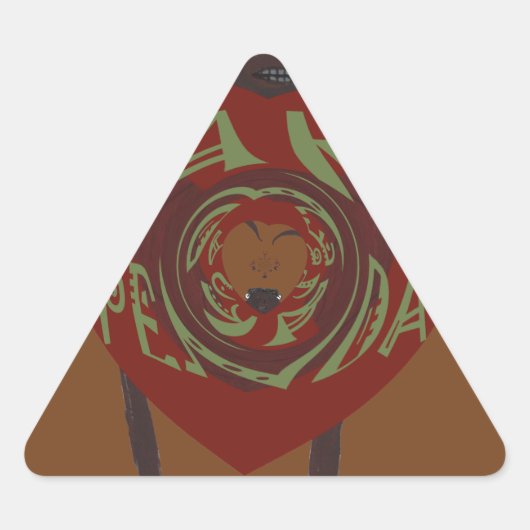 Ich Liebe dich! Nakupenda Sana Dreieckiger Aufkleber (Vorderseite)