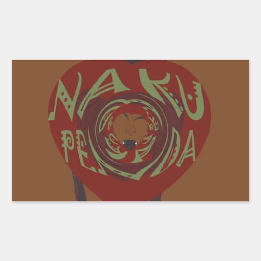 Ich Liebe dich! Nakupenda Sana Rechteckiger Aufkleber (Vorderseite)