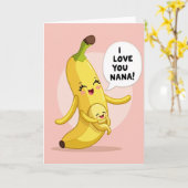 Ich liebe dich Nana Peach Karte (Gelbe Blume)
