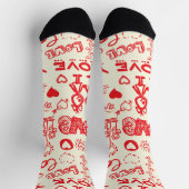Ich liebe dich Neuheit Socken (Oben)