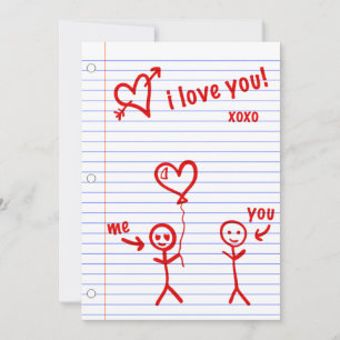 ich liebe dich Notizbuch Papier Skizzen Einladung